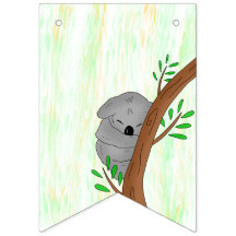 Sömnig Baby Koala Bear Personlig Baby Shower