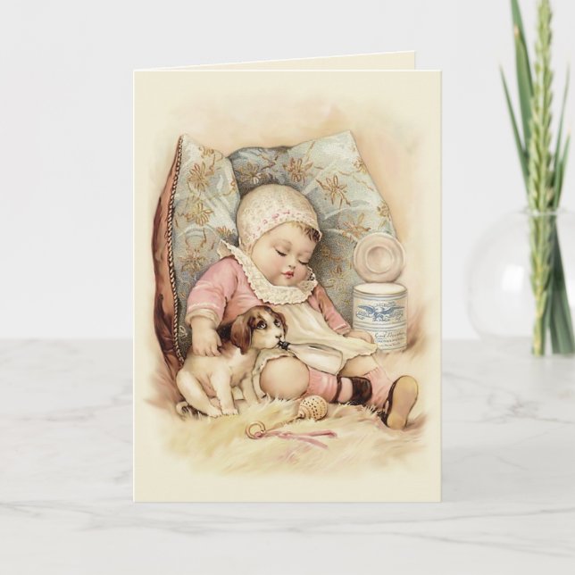 Sömnig Baby Kort (Framsida)