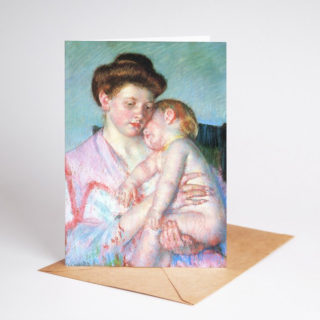 Sömnig Baby | Mary Cassatt Kort (Skapare uppladdad)