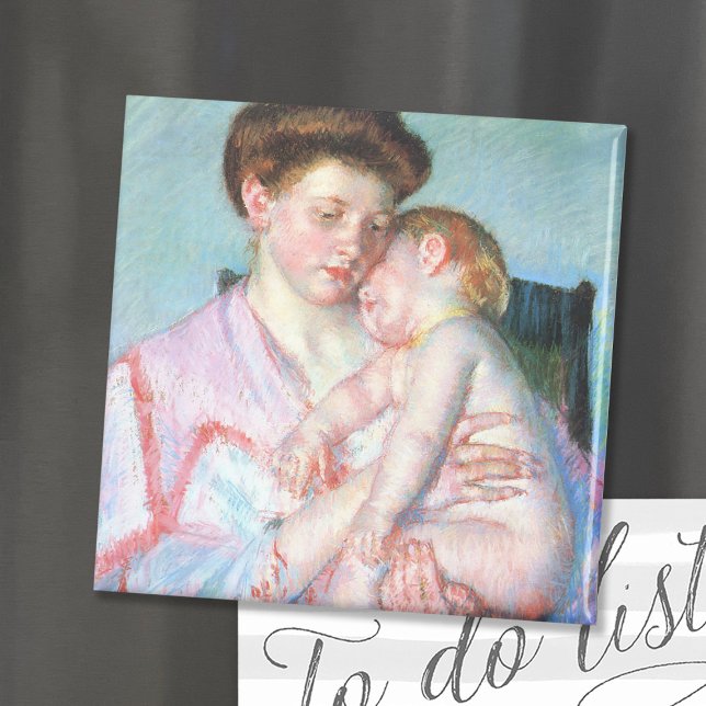 Sömnig Baby | Mary Cassatt Magnet (Skapare uppladdad)