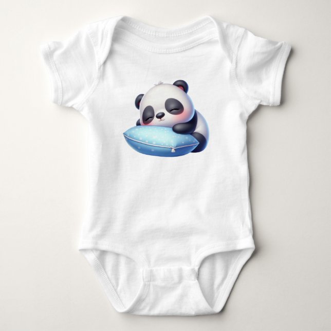 Sömnig baby panda t shirt (Framsida)