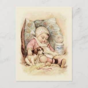 Sömnig Baby Vykort