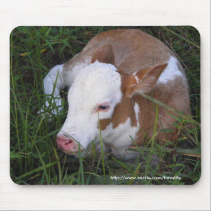 Sömnig babykalvmousepad musmatta