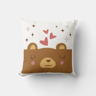 Sömnig Bear Kärlek Kudde