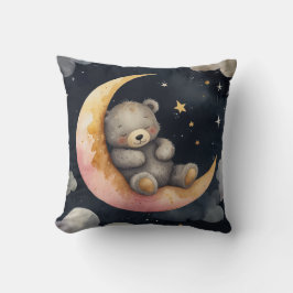 Sömnig Bear på Måne Kudde