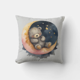 Sömnig Bear på Måne Kudde