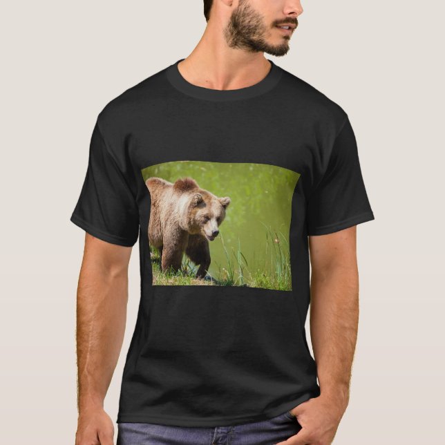 Sömnig Bear Walk T Shirt (Framsida)