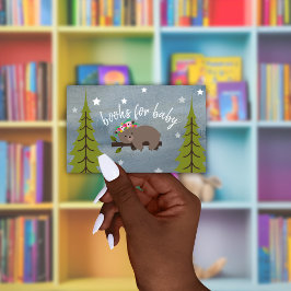 Sömnig begäran om Bear Unge Neutralt Baby Blommigt Tilläggskort