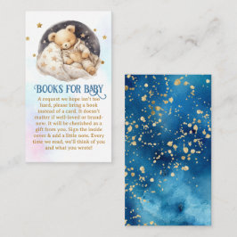 Sömnig begäran om Nalle Baby Shower Bok Tilläggskort