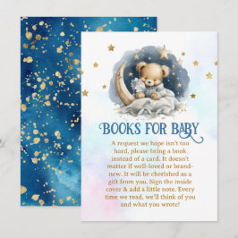 Sömnig begäran om Nalle Baby Shower Bok Tilläggskort