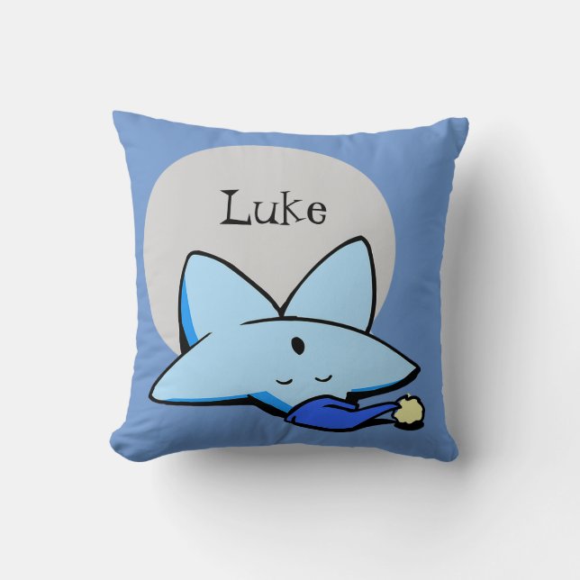 Sömnig Blå stjärnan Baby/Kids Pillow Kudde (Framsida)