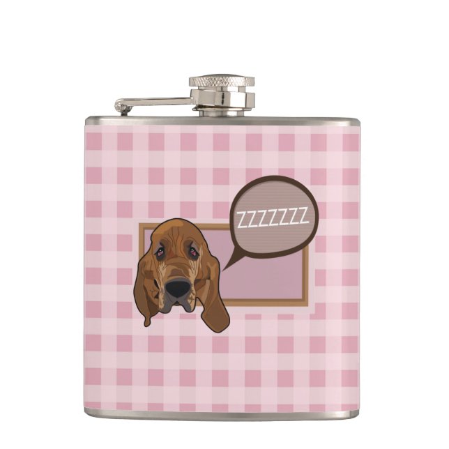 Sömnig blodohound fickplunta (Framsidan)