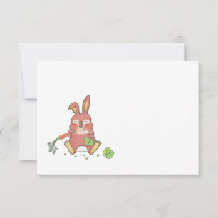 Sömnig Bunny valfritt Tillfälle-kort för enkel, pl Tack Kort