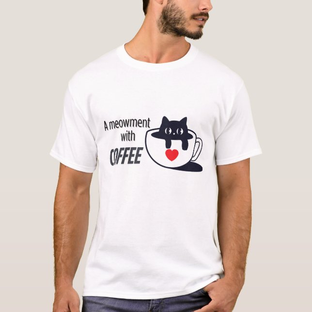 Sömnig Cat Art T Shirt (Framsida)