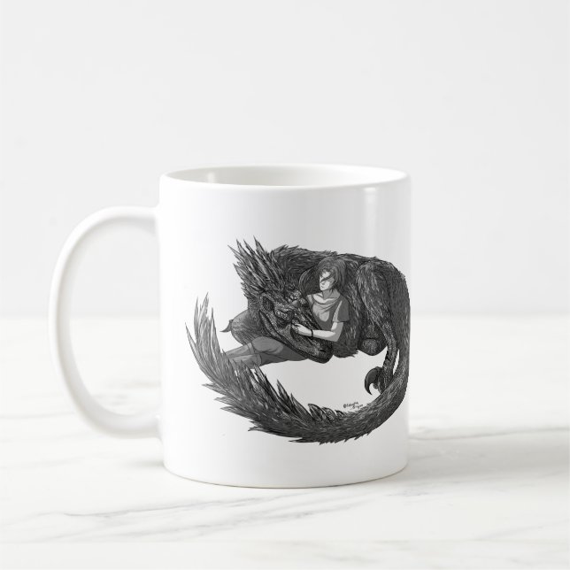 Sömnig Dinosaur Kaffemugg (Vänster)