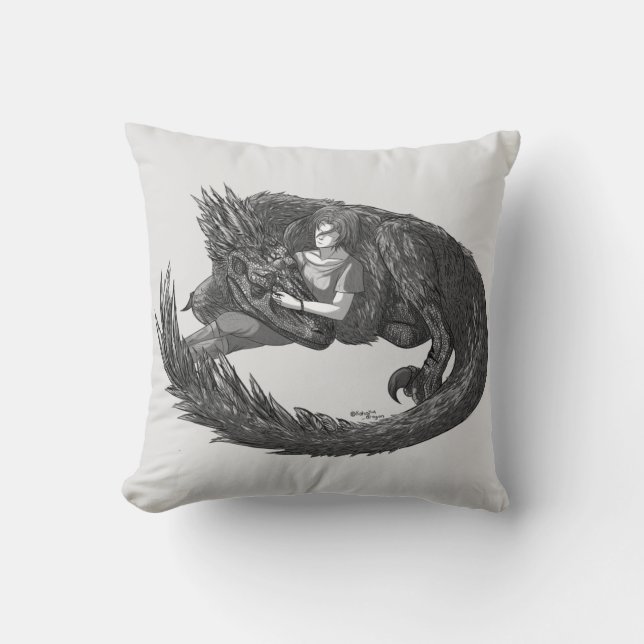 Sömnig Dinosaur Kudde (Framsida)
