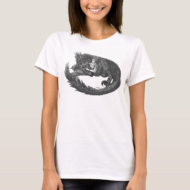 Sömnig Dinosaur T Shirt (Framsida)