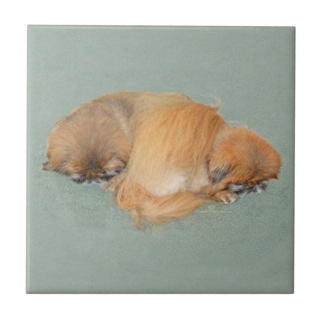 Sömnig eftermiddag kakelplatta (Framsidan)