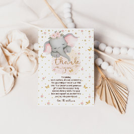 Sömnig Elephant Cute Flicka Shower Tack Kort