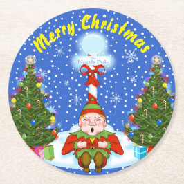 Sömnig Elf-Underläggen Underlägg Papper Rund