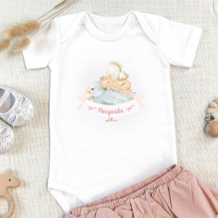 Sömnig Fairy Bird Illustration med Namn Girl T Shirt