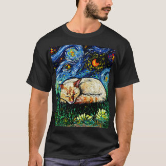 Sömnig Flame Point Siamese Natt T Shirt