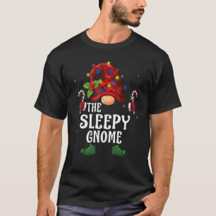 Sömnig Gnome Buffalo Play Matching Family Christm T Shirt