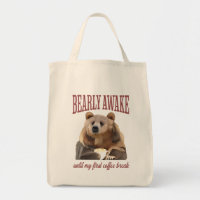 Sömnig Grizzly Bear Coffee Älskare Pun