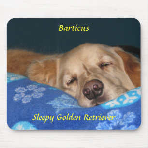 Sömnig guld- Retriever Mousepad Musmatta