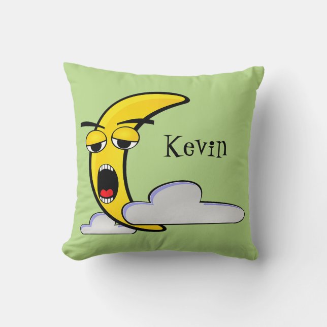Sömnig Gult Måne Baby/Kids Pillow Kudde (Framsida)