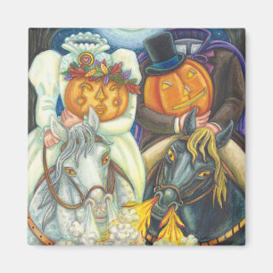 SÖMNIG HALOW BRÖLLOP HALLOWEEN MAGNET Square
