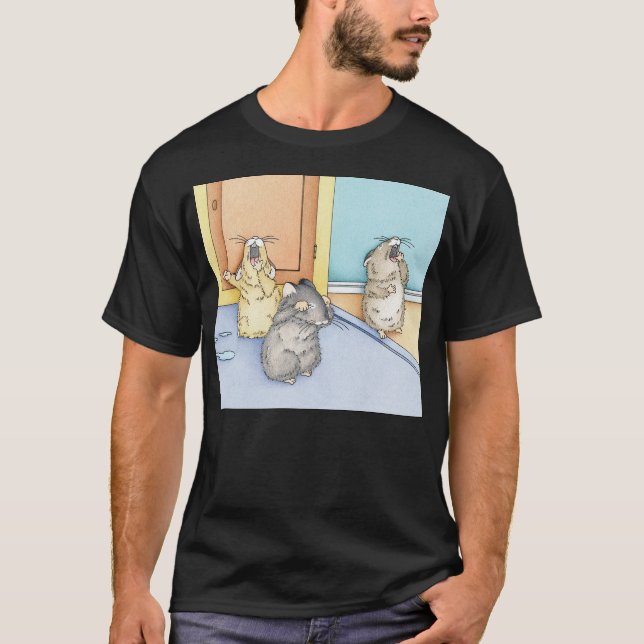 Sömnig Hamsters T Shirt (Framsida)