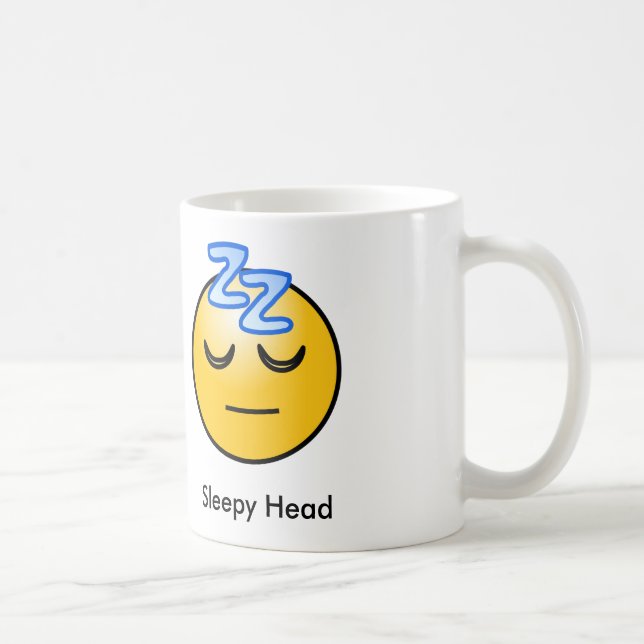 Sömnig Head Emoticonmugg Kaffemugg (Höger)