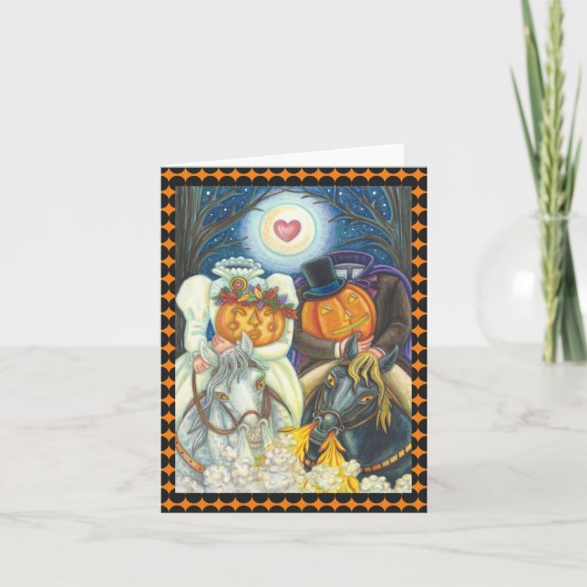 SÖMNIG HOLLOW BRÖLLOP, HEADLESS HORSEMAN CARD KORT (Framsida)