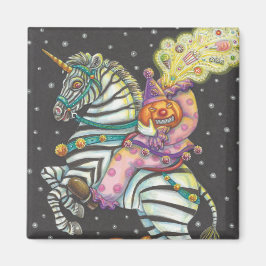 SÖMNIG HOLLOW CIRCUS CLOWN, ZEBRA UNICORN MAGNET