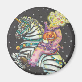 SÖMNIG HOLLOW CIRCUS CLOWN, ZEBRA UNICORN MAGNET