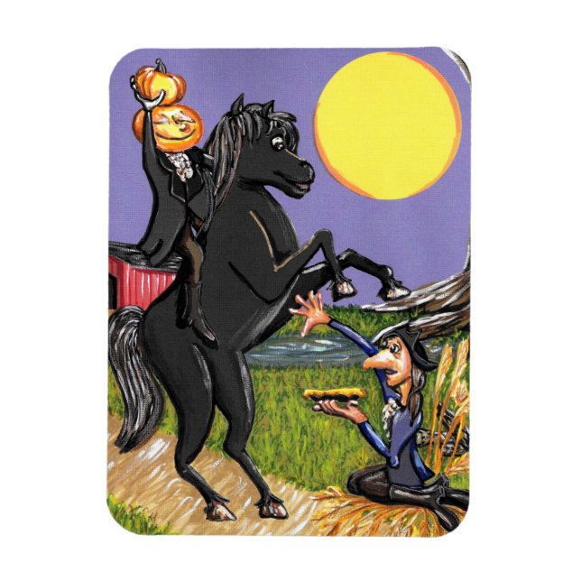 Sömnig Hollow Exhchange Horseman Ichabod magnet (Vertikal)