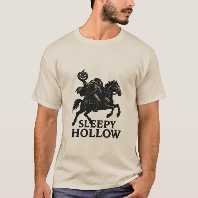 Sömnig Hollow Halloween Manar T-Shirt (Framsida)