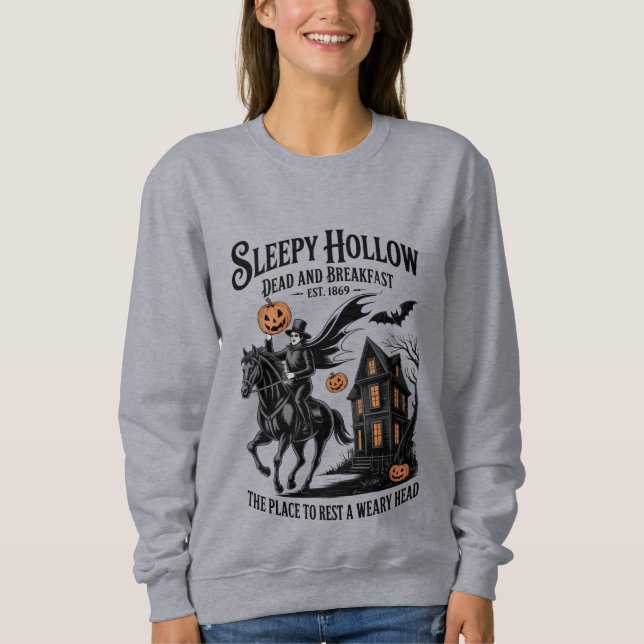 Sömnig Hollow Halloween Sweatshirt T Shirt (Framsida)