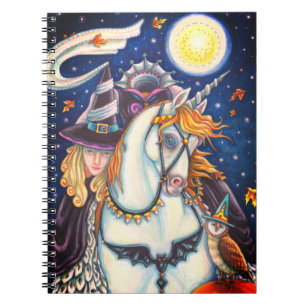 SÖMNIG HOLLOW, HEADLESS GOTHIC WITCH, UNICORN, UGG ANTECKNINGSBOK