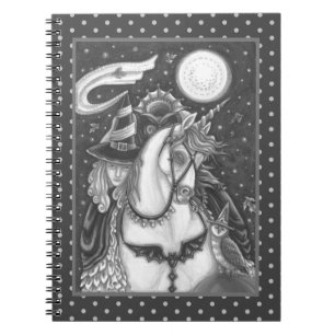 SÖMNIG HOLLOW, HEADLESS GOTHIC WITCH, UNICORN, UGG ANTECKNINGSBOK