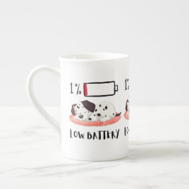 Sömnig Hund Design Benporslin Mugg