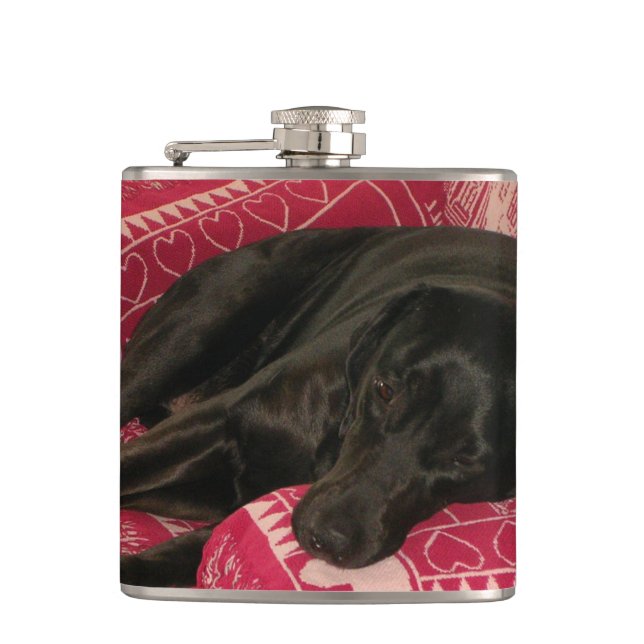 Sömnig Hund Fickplunta (Framsidan)