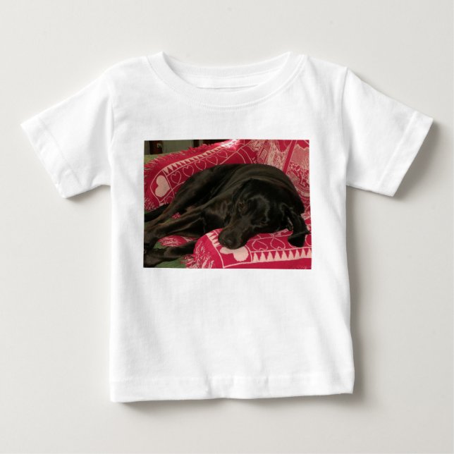 Sömnig Hund Infant T-Shirt (Framsida)