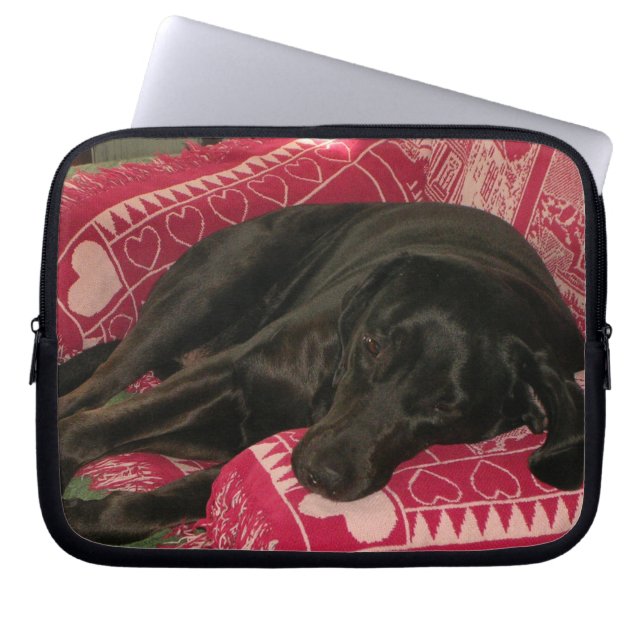 Sömnig Hund Laptop sleeve (Framsidan)