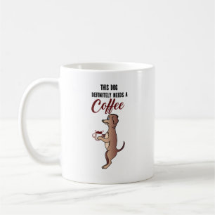 Sömnig hund. Lustigt trött dogm. Rolig hund Kaffemugg