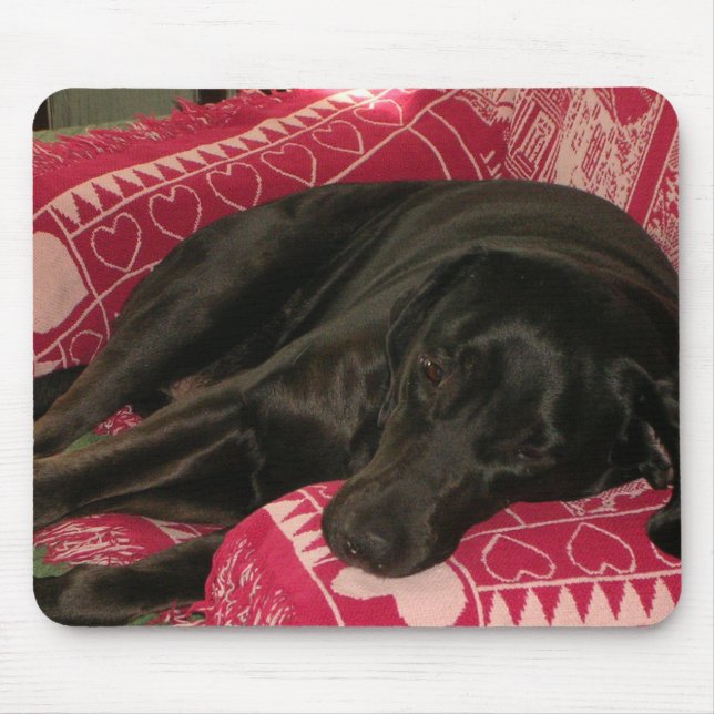 Sömnig Hund Mousepad Musmatta (Framsidan)