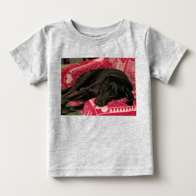 Sömnig Hund Organic Infant Creeper T Shirt (Framsida)