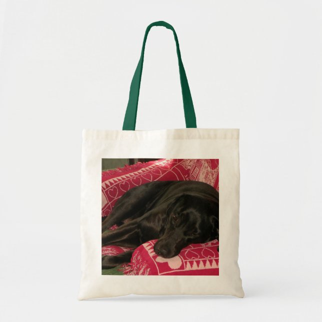 Sömnig Hund Tote Bag Tygkasse (Framsidan)
