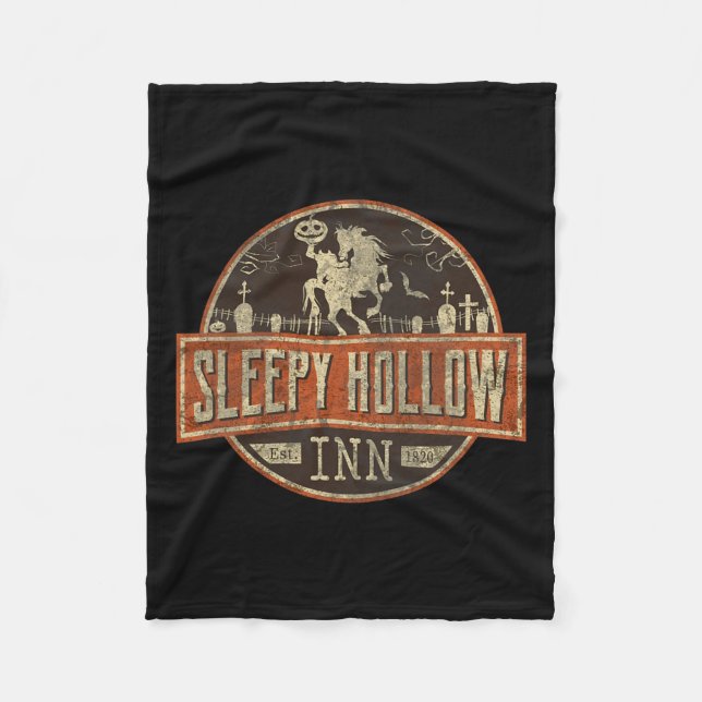 Sömnig ihålig Alloween Horseman Fleecefilt (Framsidan)